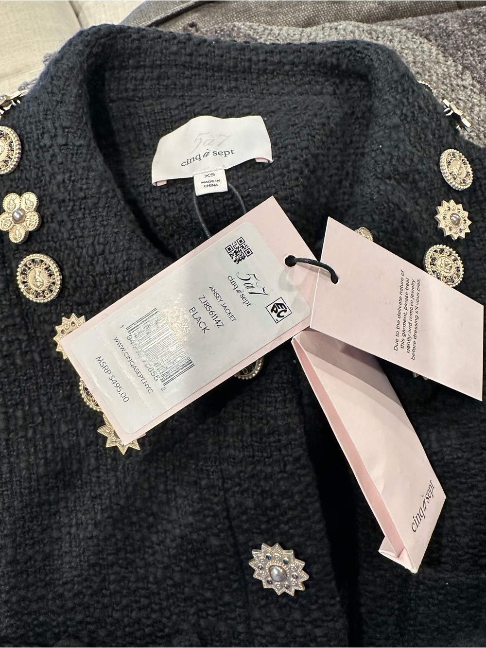 Cinq à Sept Ansley Jacket – XS – Black – NWT - Picture 2 of 5